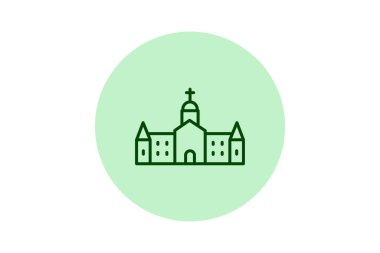 Manastır, vektör, piksel mükemmel, illüstratör dosyası