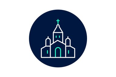 Katedral, vektör, piksel mükemmel, illüstratör dosyası