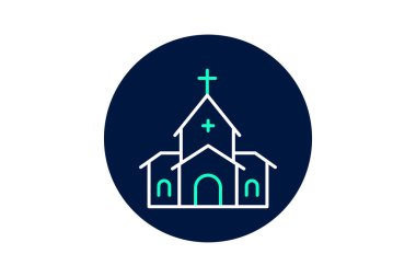 Katolik Kilisesi, vektör, piksel mükemmel, illüstratör dosyası