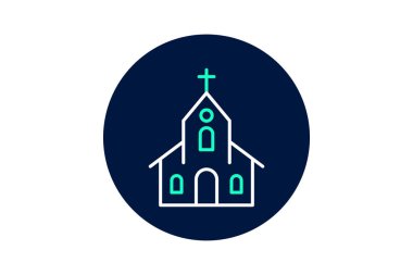 Taş Kilise, vektör, piksel mükemmel, illüstratör dosyası