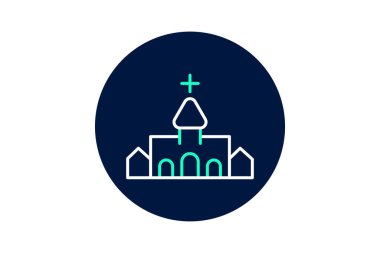 Mega Kilise, vektör, piksel mükemmel, illüstratör dosyası