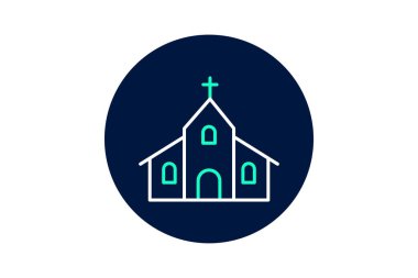 Kilise Salonu, vektör, piksel mükemmel, illüstratör dosyası