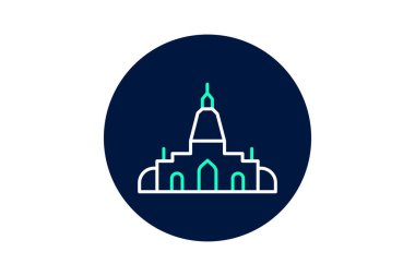 Tapınak, vektör, piksel mükemmel, illüstratör dosyası