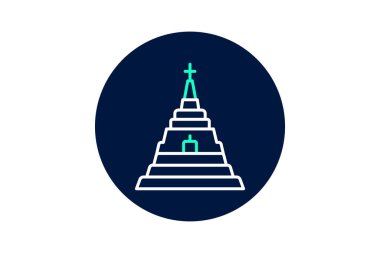 Hindu Tapınağı, vektör, piksel mükemmel, illüstratör dosyası