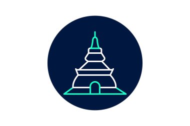 Budist Tapınağı, vektör, piksel mükemmel, illüstratör dosyası