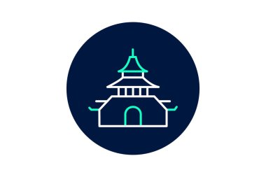 Modern Tapınak, vektör, piksel mükemmel, illüstratör dosyası