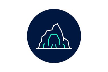 Kaya kesimi tapınak, vektör, piksel mükemmel, illüstratör dosyası