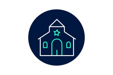 Muhafazakar Sinagog, vektör, piksel mükemmel, illüstratör dosyası