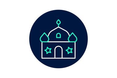 Topluluk Sinagogu, vektör, piksel mükemmel, illüstratör dosyası