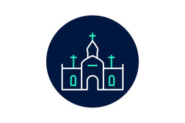 Manastır, vektör, piksel mükemmel, illüstratör dosyası