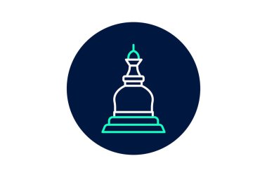 Tibet Manastırı, vektör, piksel mükemmel, illüstratör dosyası