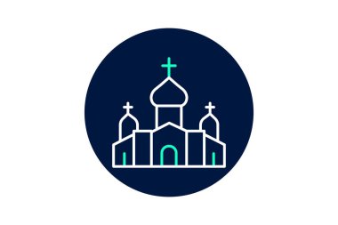 Ortodoks Manastırı, vektör, piksel mükemmel, illüstratör dosyası