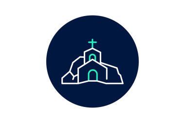 Kaya Kilisesi, vektör, piksel mükemmel, illüstratör dosyası