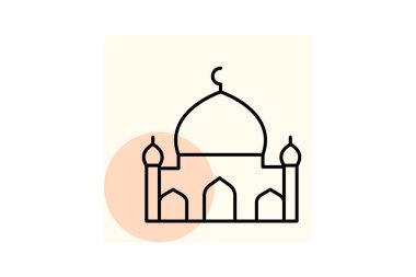 Cami, vektör, piksel mükemmel, illüstratör dosyası