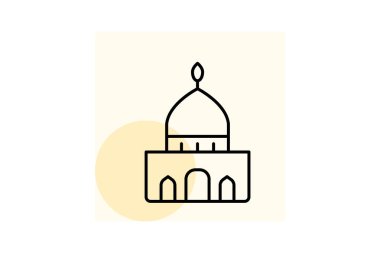 Dargah Binası, vektör, piksel mükemmel, illüstratör dosyası