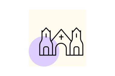 Abbey, vektör, piksel mükemmel, illüstratör dosyası