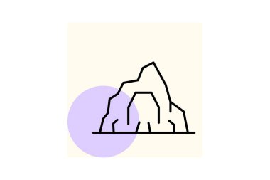 Kaya kesimi tapınak, vektör, piksel mükemmel, illüstratör dosyası