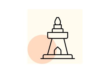 Taş Tapınak, vektör, piksel mükemmel, illüstratör dosyası