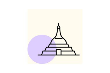 Tapınak Kompleksi, vektör, piksel mükemmel, illüstratör dosyası