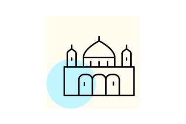 Tarihi Sinagog, vektör, piksel mükemmel, illüstratör dosyası