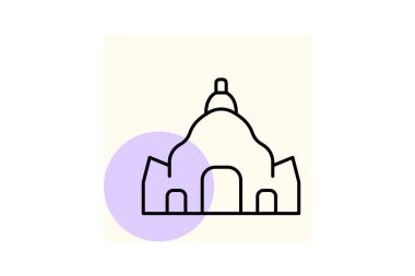 Mağara Manastırı, vektör, piksel mükemmel, illüstratör dosyası