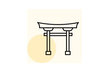 Torii Kapısı, vektör, piksel mükemmel, illüstratör dosyası