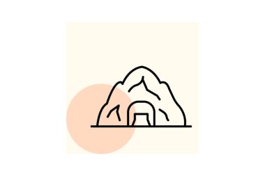 Kutsal Mağara, vektör, piksel mükemmel, illüstratör dosyası