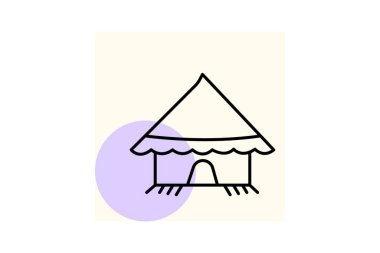 Ritüel kulübe, vektör, piksel mükemmel, illüstratör dosyası