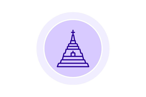 Индуистский храм, вектор, пиксель совершенный, файл иллюстратора