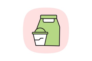 Paket servis restoranı, vektör, piksel mükemmel, illüstratör dosyası