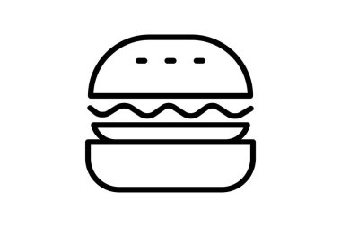 Burger Restoranı, vektör, piksel mükemmel, illüstratör dosyası