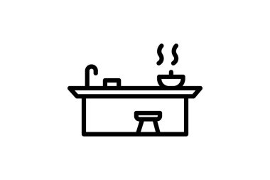 Mutfak Sayacı Yemek, vektör, piksel mükemmel, illüstratör dosyası