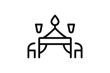 Party Hall Restoranı, vektör, piksel mükemmel, illüstratör dosyası