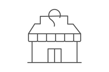 Restoran binası, vektör, piksel mükemmel, illüstratör dosyası