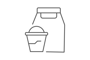 Paket servis restoranı, vektör, piksel mükemmel, illüstratör dosyası