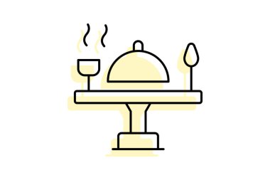 Bistro Restoran, vektör, piksel mükemmel, illüstratör dosyası