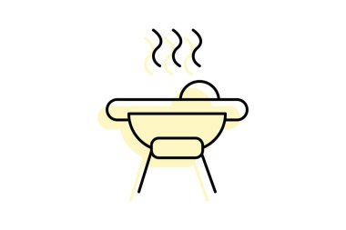 Izgara Restoranı, vektör, piksel mükemmel, illüstratör dosyası