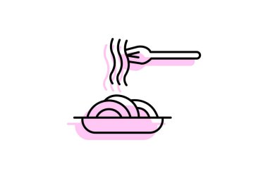 Pasta Restoranı, vektör, piksel mükemmel, illüstratör dosyası