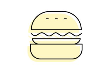 Burger Restoranı, vektör, piksel mükemmel, illüstratör dosyası