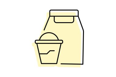 Paket servis restoranı, vektör, piksel mükemmel, illüstratör dosyası