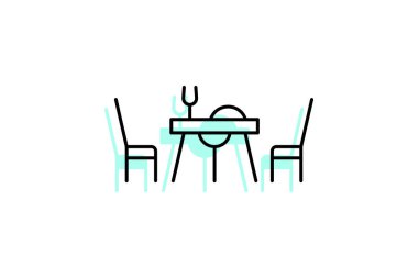 Ziyafet Salonu Yemeği, vektör, piksel mükemmel, illüstratör dosyası