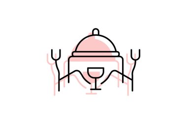 Lüks Restoran, vektör, piksel mükemmel, illüstratör dosyası