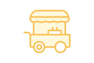 Hotdog Standı, vektör, piksel mükemmel, illüstratör dosyası