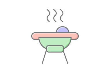 Izgara Restoranı, vektör, piksel mükemmel, illüstratör dosyası