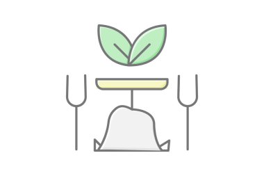 Vejetaryen Restoran, vektör, piksel mükemmel, illüstratör dosyası