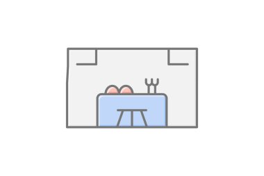 Mutfak Restoranını aç, vektör, piksel mükemmel, illüstratör dosyası