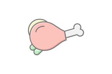 Kızarmış Tavuk Restoranı, vektör, piksel mükemmel, illüstratör dosyası