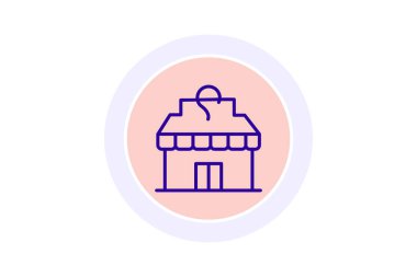 Restoran binası, vektör, piksel mükemmel, illüstratör dosyası