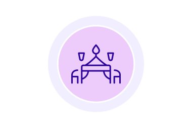 Party Hall Restoranı, vektör, piksel mükemmel, illüstratör dosyası