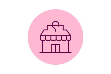 Restoran binası, vektör, piksel mükemmel, illüstratör dosyası